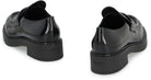 CHOCOLATE LEATHER LOAFERS Prada