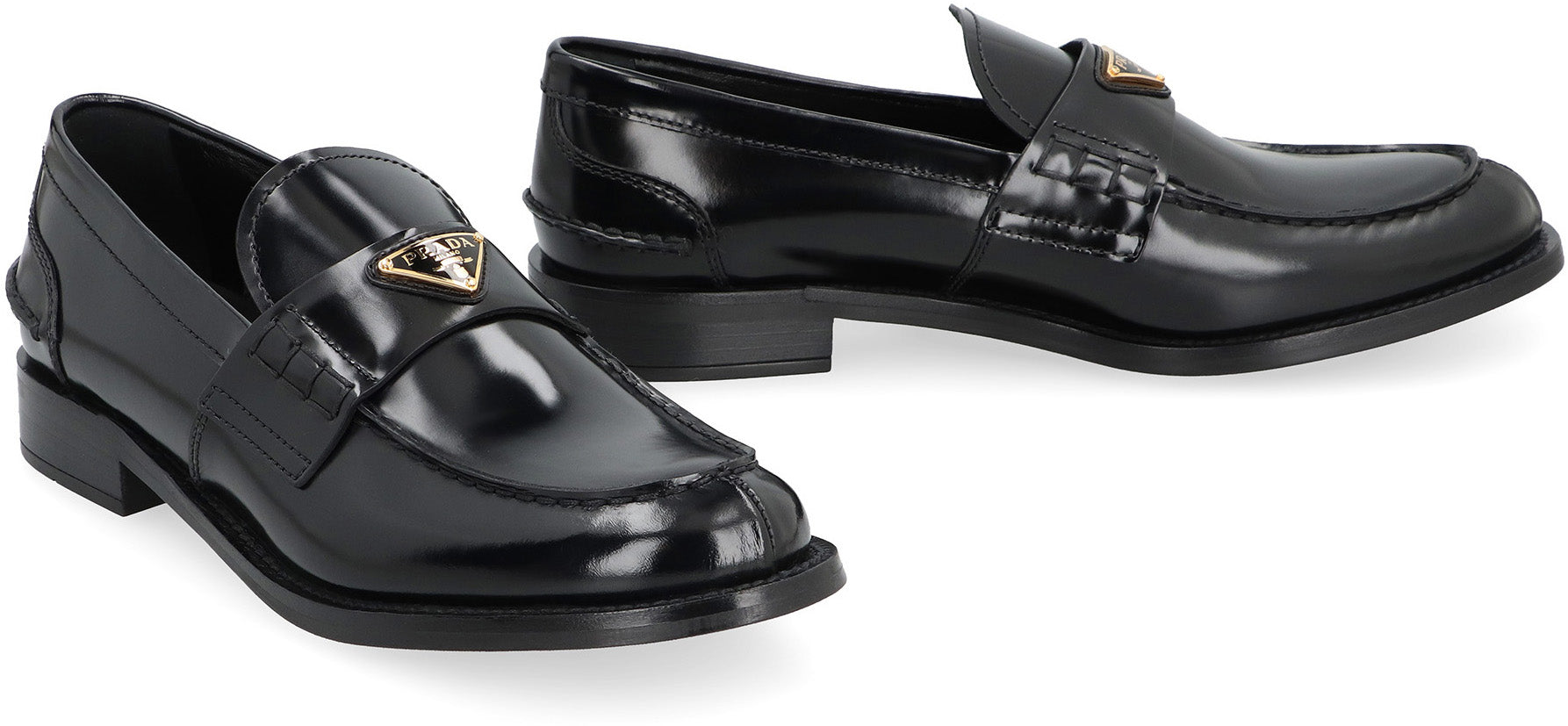 LEATHER LOAFERS Prada