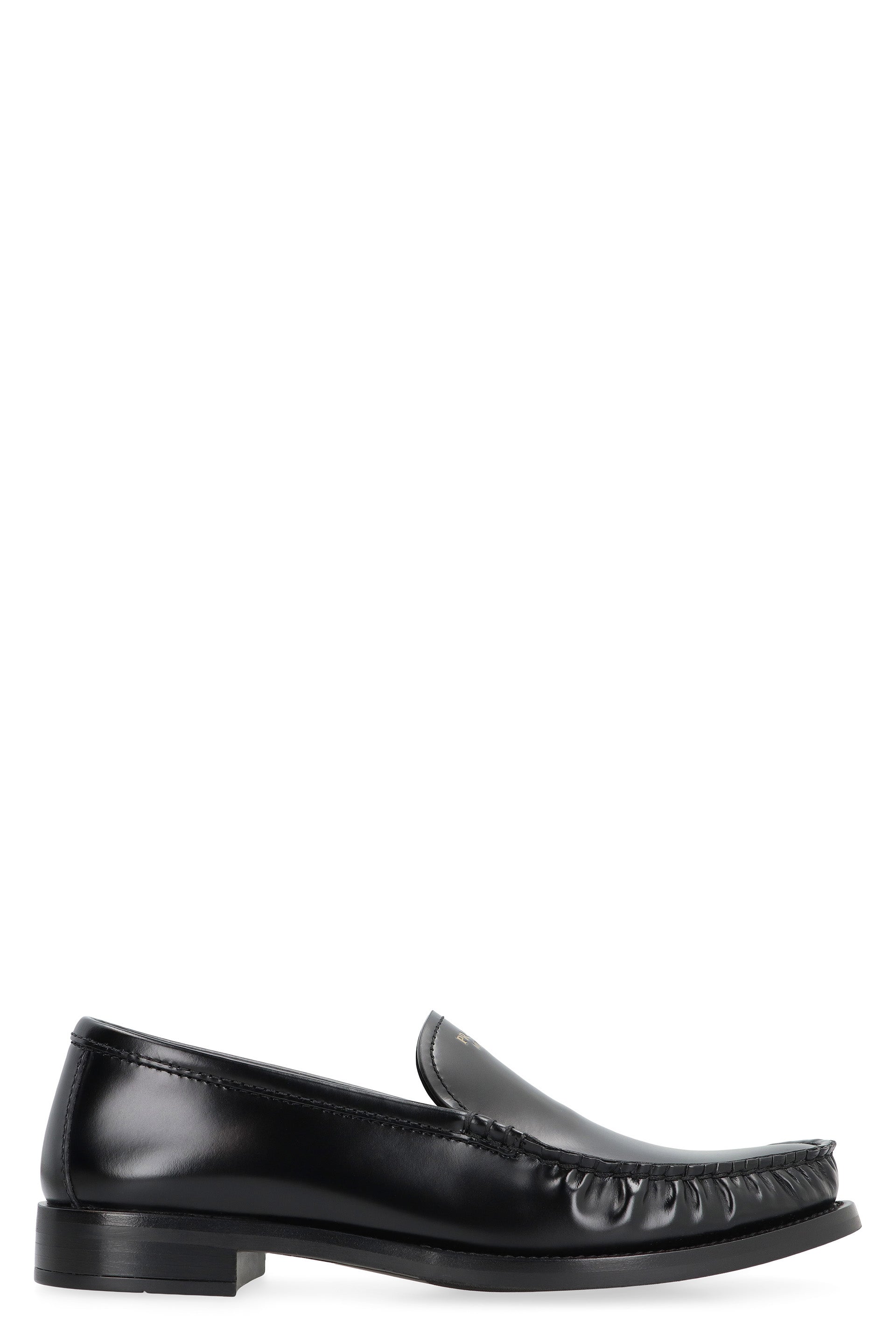LEATHER LOAFERS Prada black 37.5
