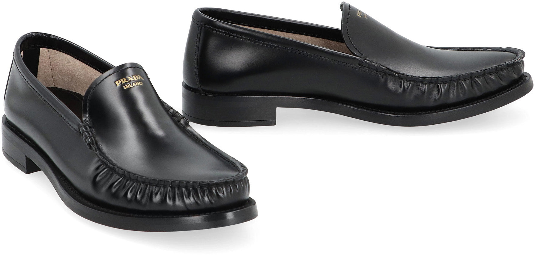 LEATHER LOAFERS Prada
