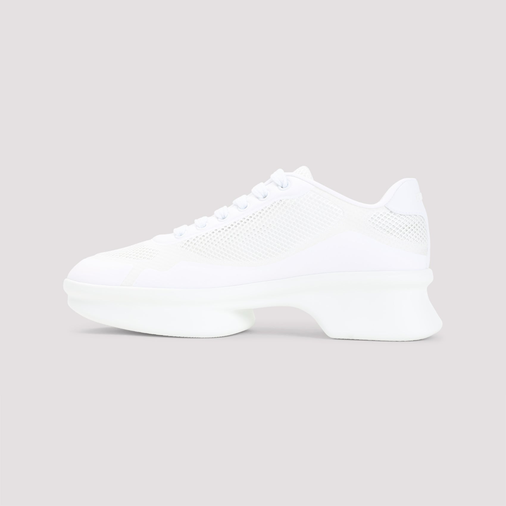 WHITE MESH SNEAKERS Prada