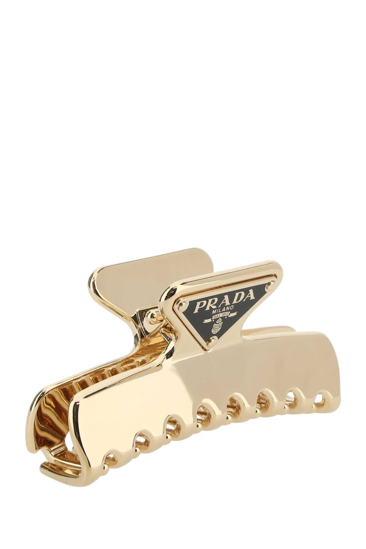 GOLD METAL HAIR CLIP Prada
