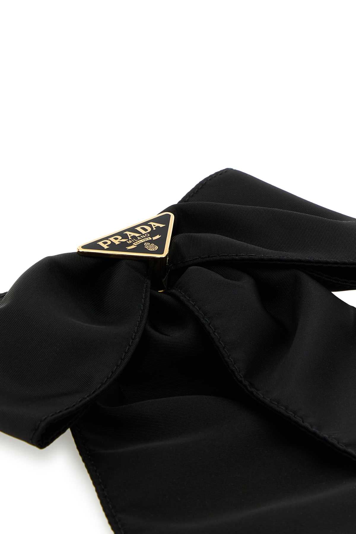 BLACK NYLON HAIR CLIP Prada