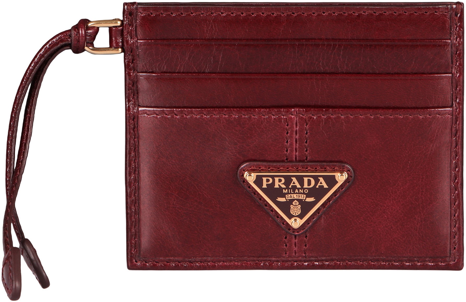 LEATHER CARD HOLDER Prada