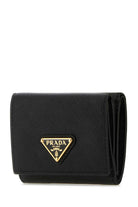 BLACK LEATHER WALLET Prada