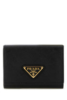 BLACK LEATHER WALLET Prada BLACK TU