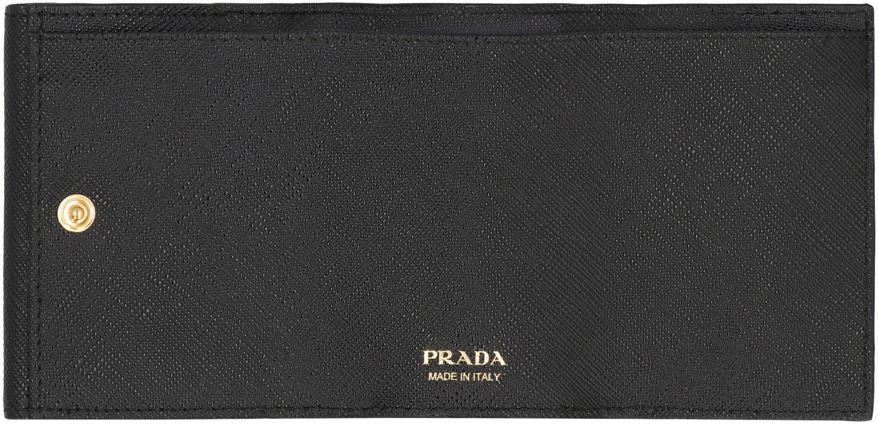 BLACK LEATHER WALLET Prada