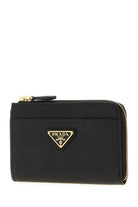 BLACK LEATHER WALLET Prada