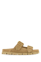 SAND SUEDE SLIPPERS Prada BEIGE O TAN 37.5
