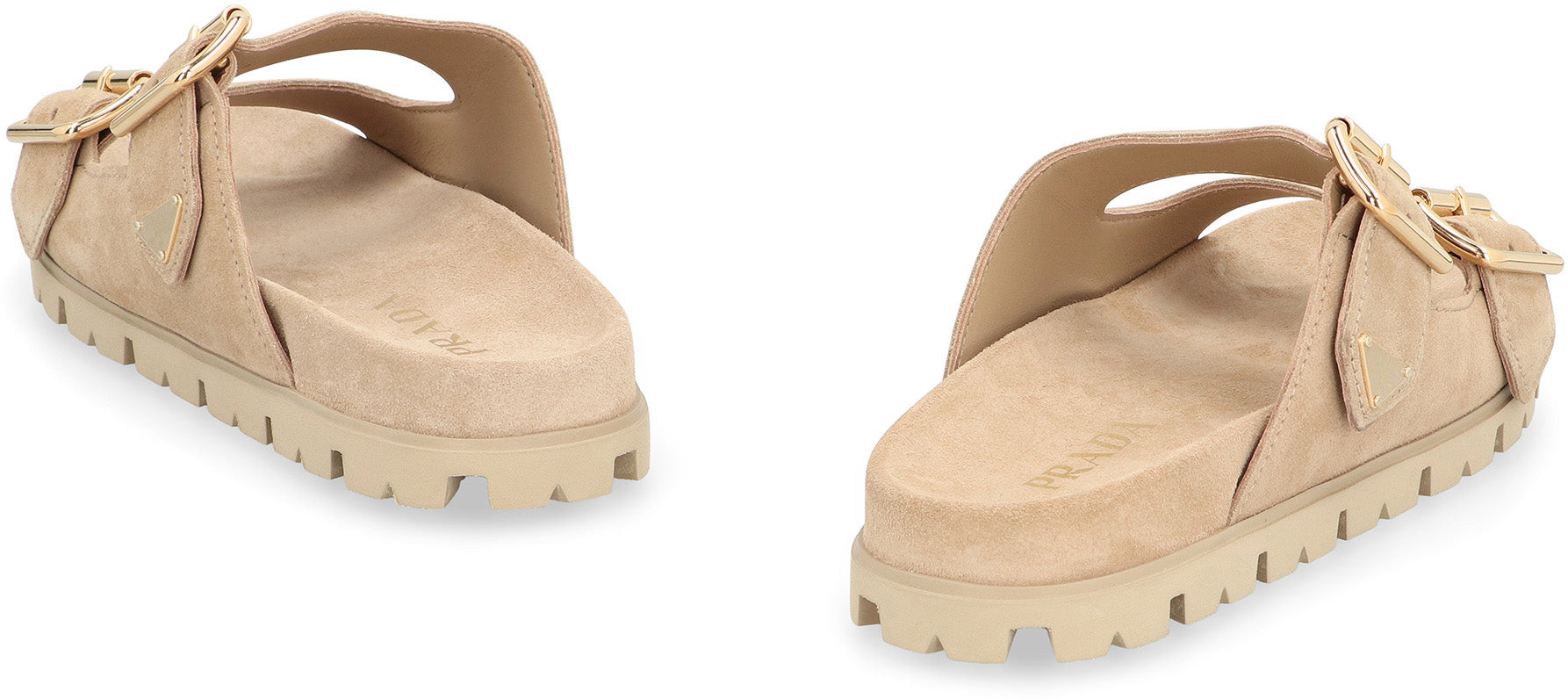 SAND SUEDE SLIPPERS Prada