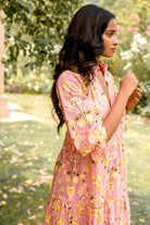 Beyond by Vera Juliet dress with tiered hem, full-length view