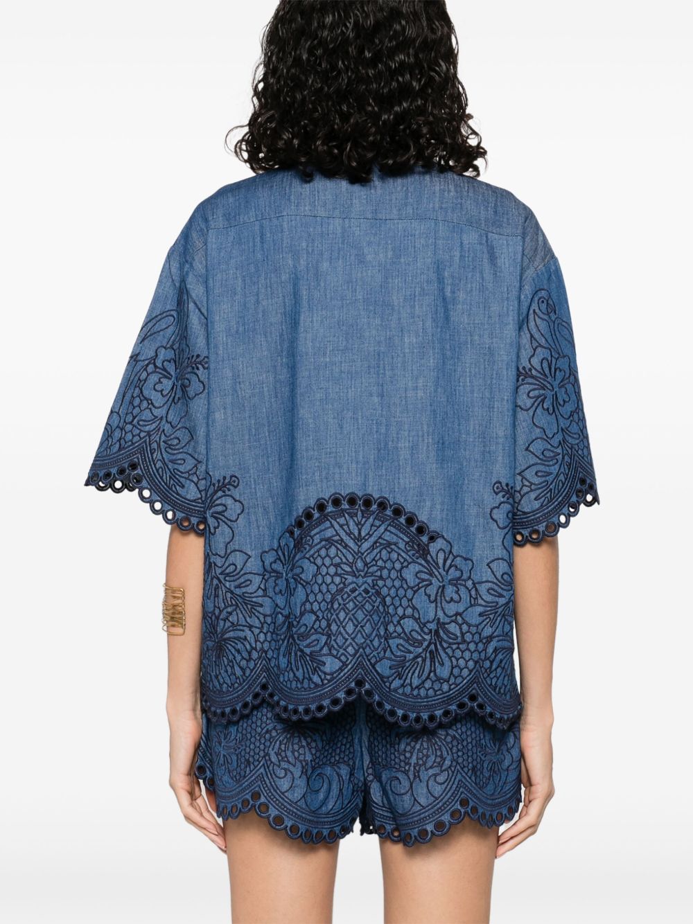 COCO EMBROIDERED DENIM SHIRT Zimmermann