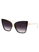 BLACK-18K GOLD W/ DARK GREY TO CLEAR - AR ACETATE+METAL SUNGLASSES Dita Eyewear