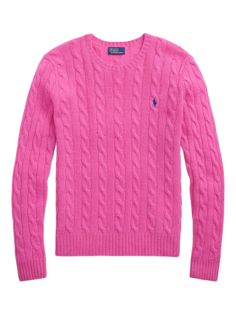 PLAITED WOOL AND CASHMERE CREW-NECK Polo Ralph Lauren FUCHSIA XS