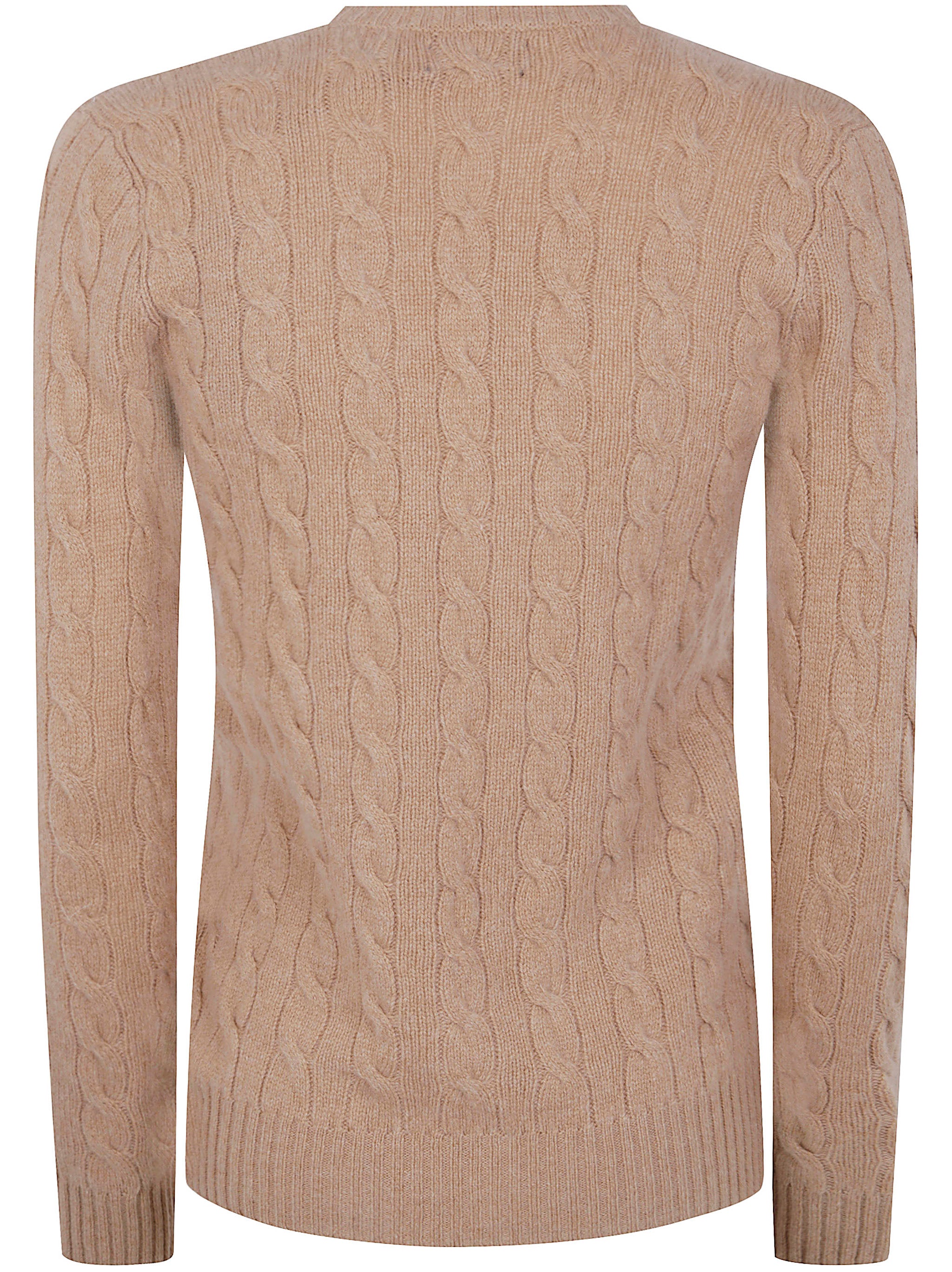 V-NECK SWEATER WITH CABLE KNIT DESIGN Polo Ralph Lauren