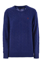 PLAITED WOOL AND CASHMERE CREW-NECK Polo Ralph Lauren BLUETTE XS