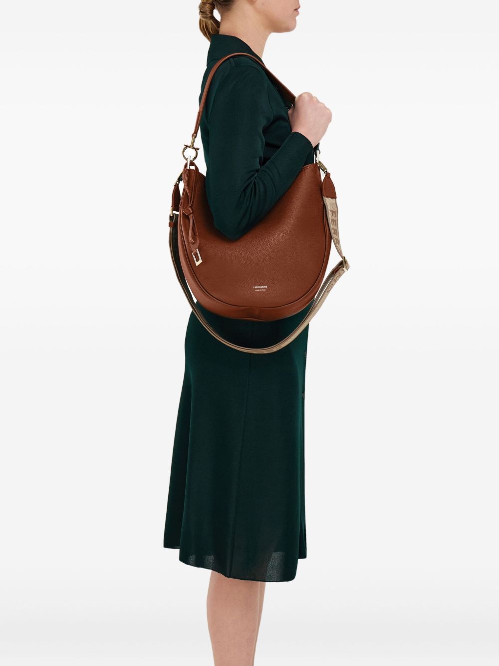 MEDIUM LEATHER HOBO BAG Ferragamo