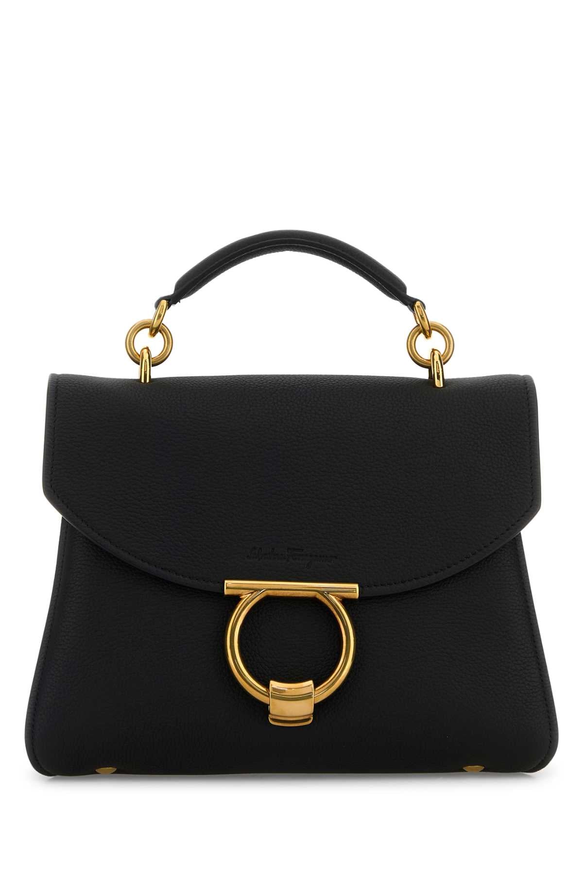 BLACK LEATHER MARGOT HANDBAG Ferragamo BLACK TU