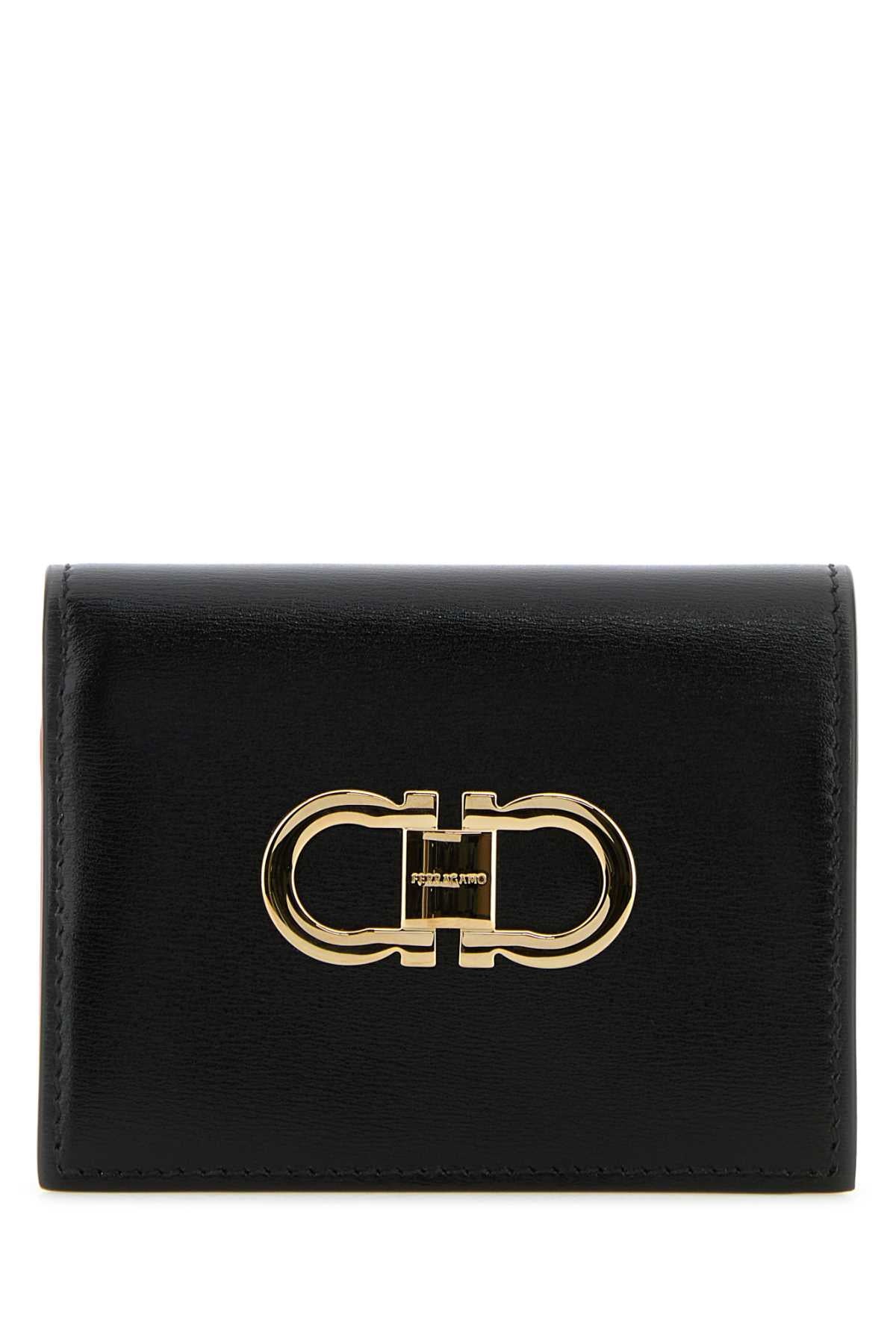 BLACK LEATHER WALLET Ferragamo BLACK TU