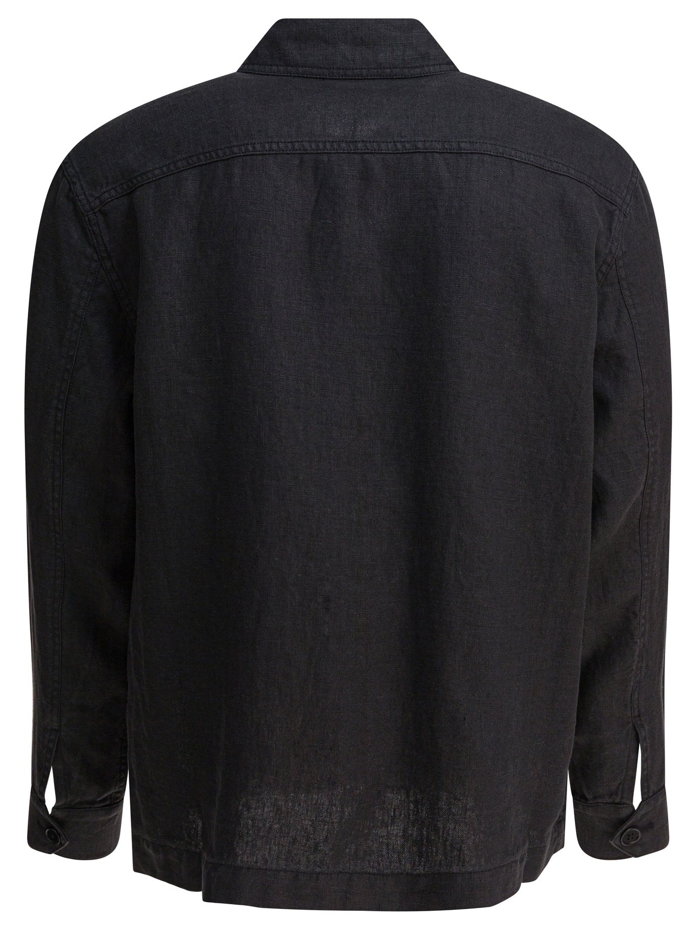 GARMENT DYED WORK JACKET IN LINEN ALEX MILL