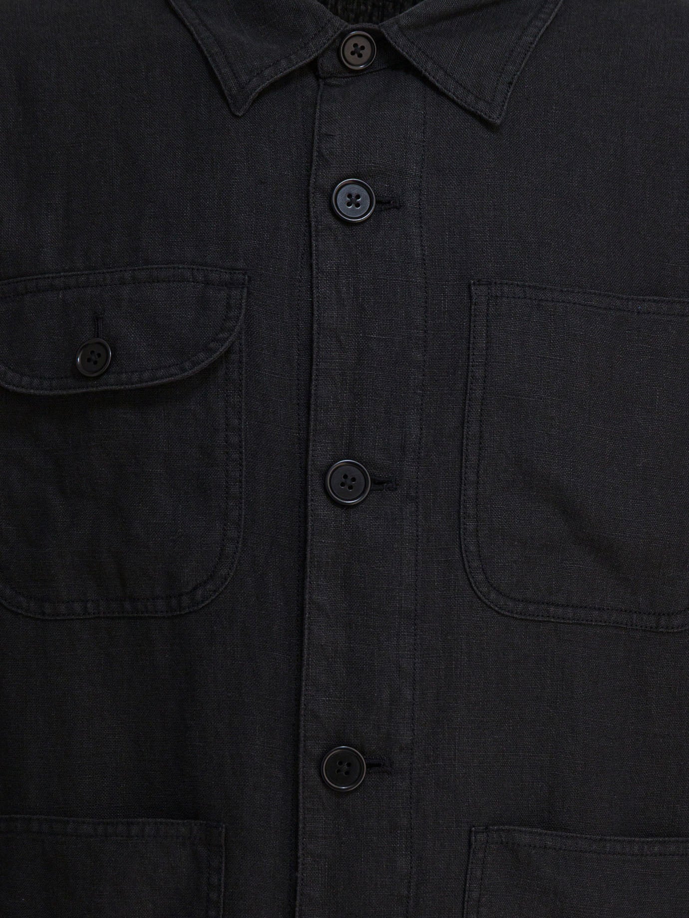 GARMENT DYED WORK JACKET IN LINEN ALEX MILL