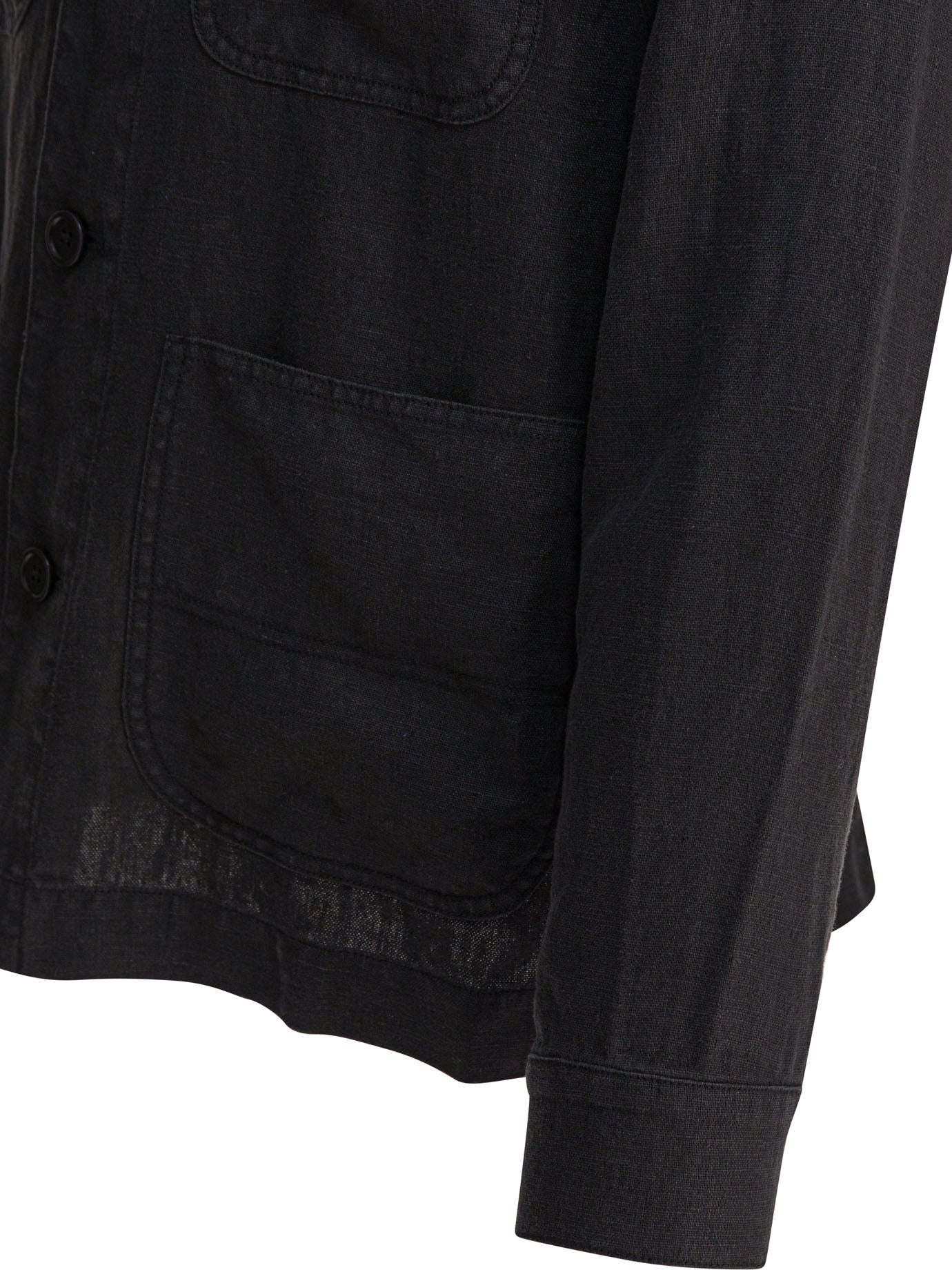GARMENT DYED WORK JACKET IN LINEN ALEX MILL