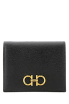 BLACK LEATHER WALLET Ferragamo BLACK TU
