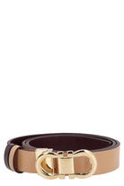 GANCINI REVERSIBLE LEATHER BELT Ferragamo brown 85