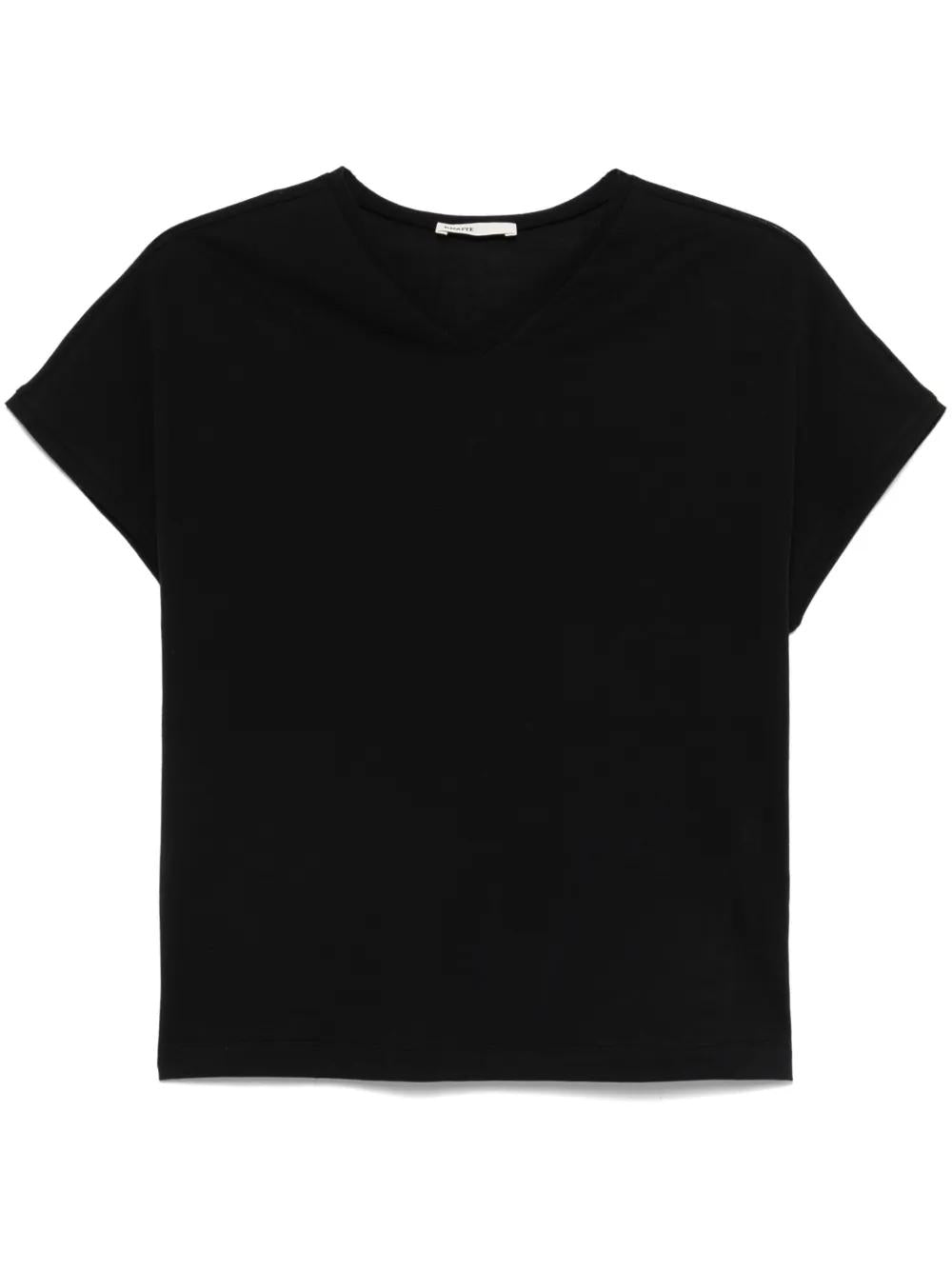 DEVRA SHIRT WITH BLACK PICO Khaite NEGRO XS