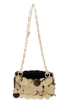 GOLD MAXI SEQUINS NANO SHOULDER BAG Paco Rabanne