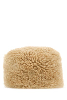 BEIGE SHEARLING HAT TOTEME