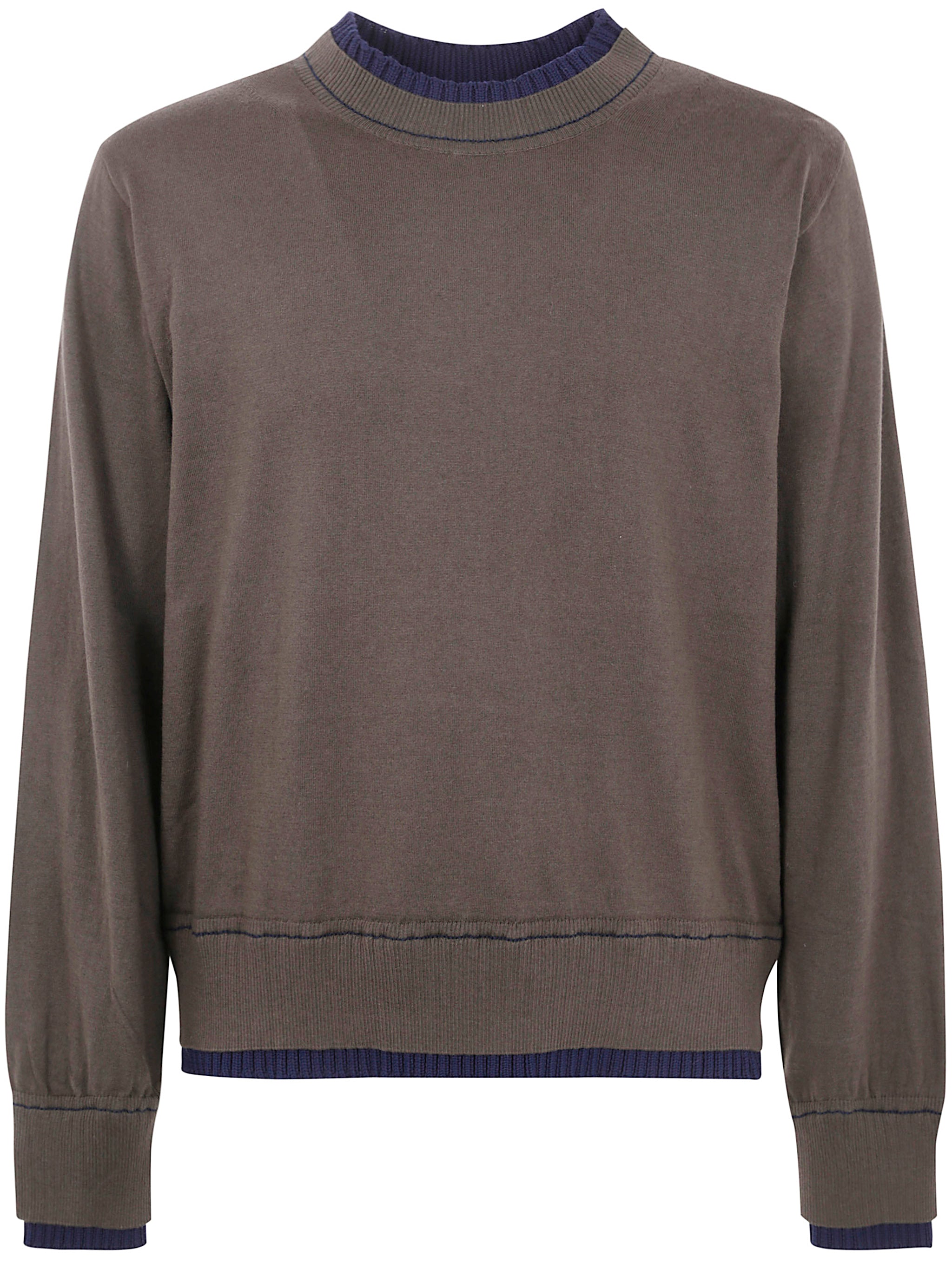 COTTON CASHMERE KNIT PULLOVER Sacai GREEN 2