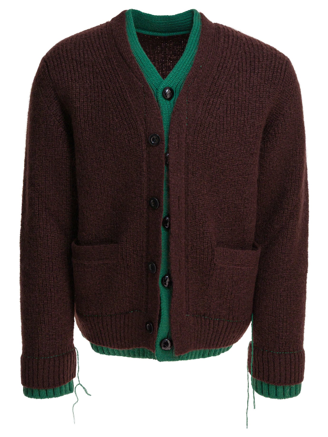 BROWN WOOL KNITWEAR Sacai BROWN 3