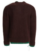 BROWN WOOL KNITWEAR Sacai