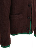 BROWN WOOL KNITWEAR Sacai
