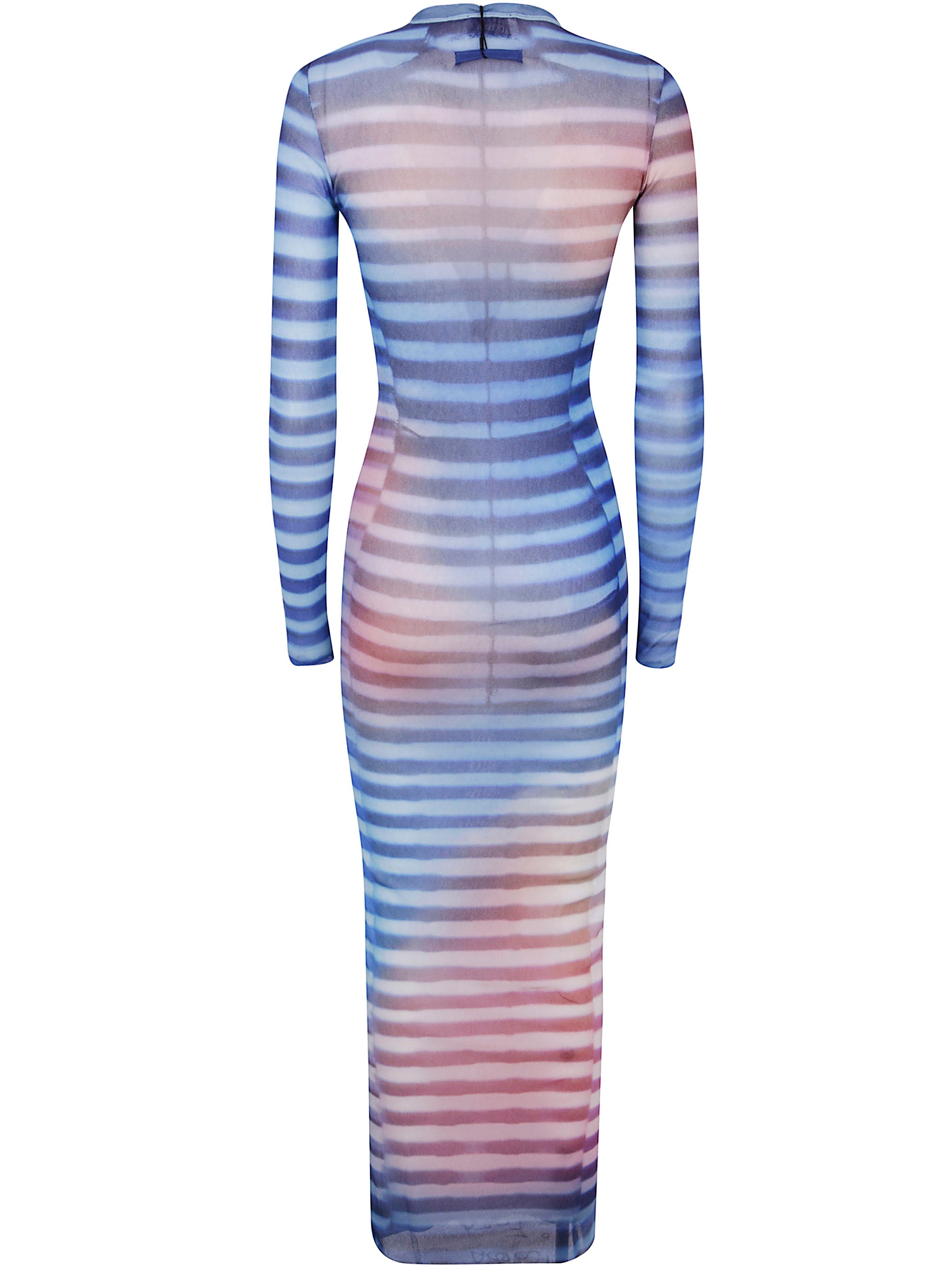 MESH LONG DRESS PRINTED "AIR" JEAN PAUL GAULTIER