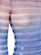 MESH LONG DRESS PRINTED "AIR" JEAN PAUL GAULTIER