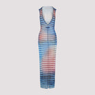 MESH PRINTED "AIR" LONG DRESS JEAN PAUL GAULTIER
