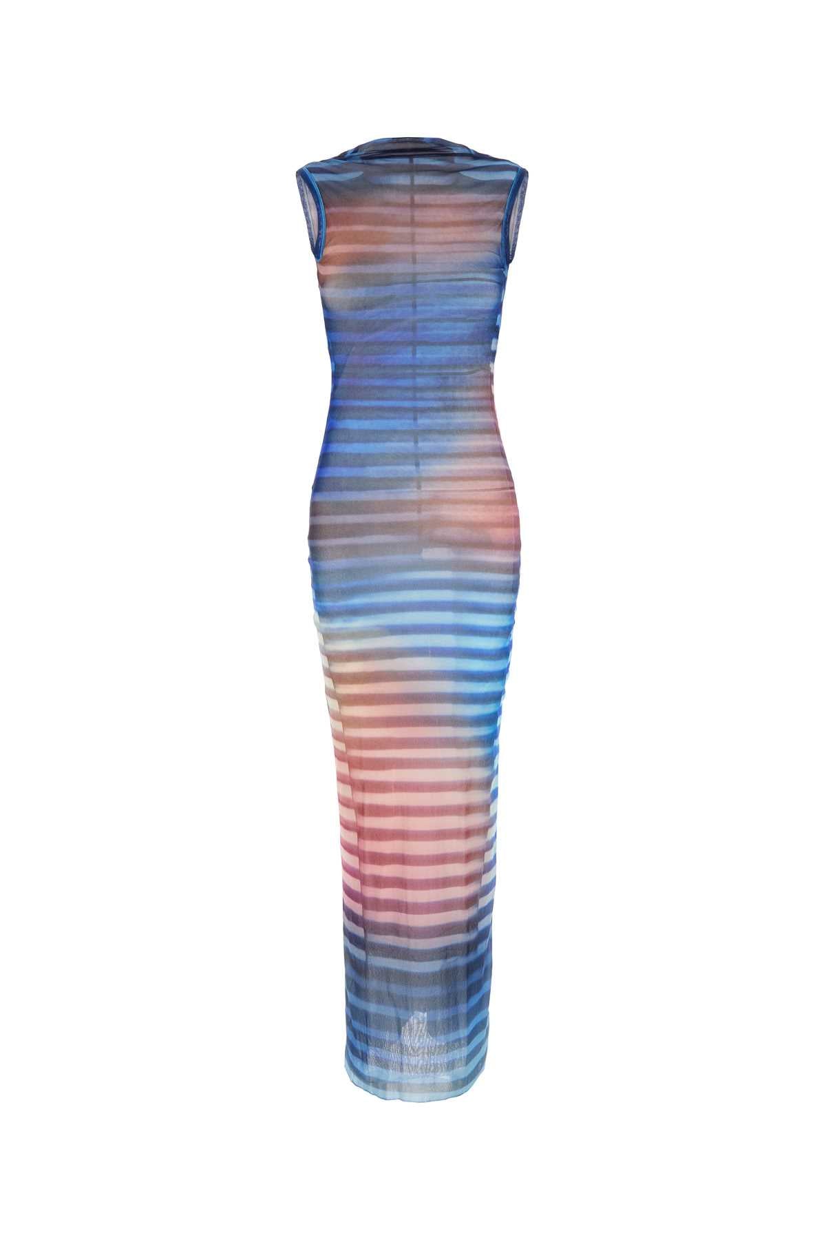 PRINTED TULLE THE AIR DRESS JEAN PAUL GAULTIER PRINTED XS