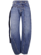 LOW WAISTED JEAN WITH STRAP DETAIL ON THE FRONT JEAN PAUL GAULTIER BLUE 25