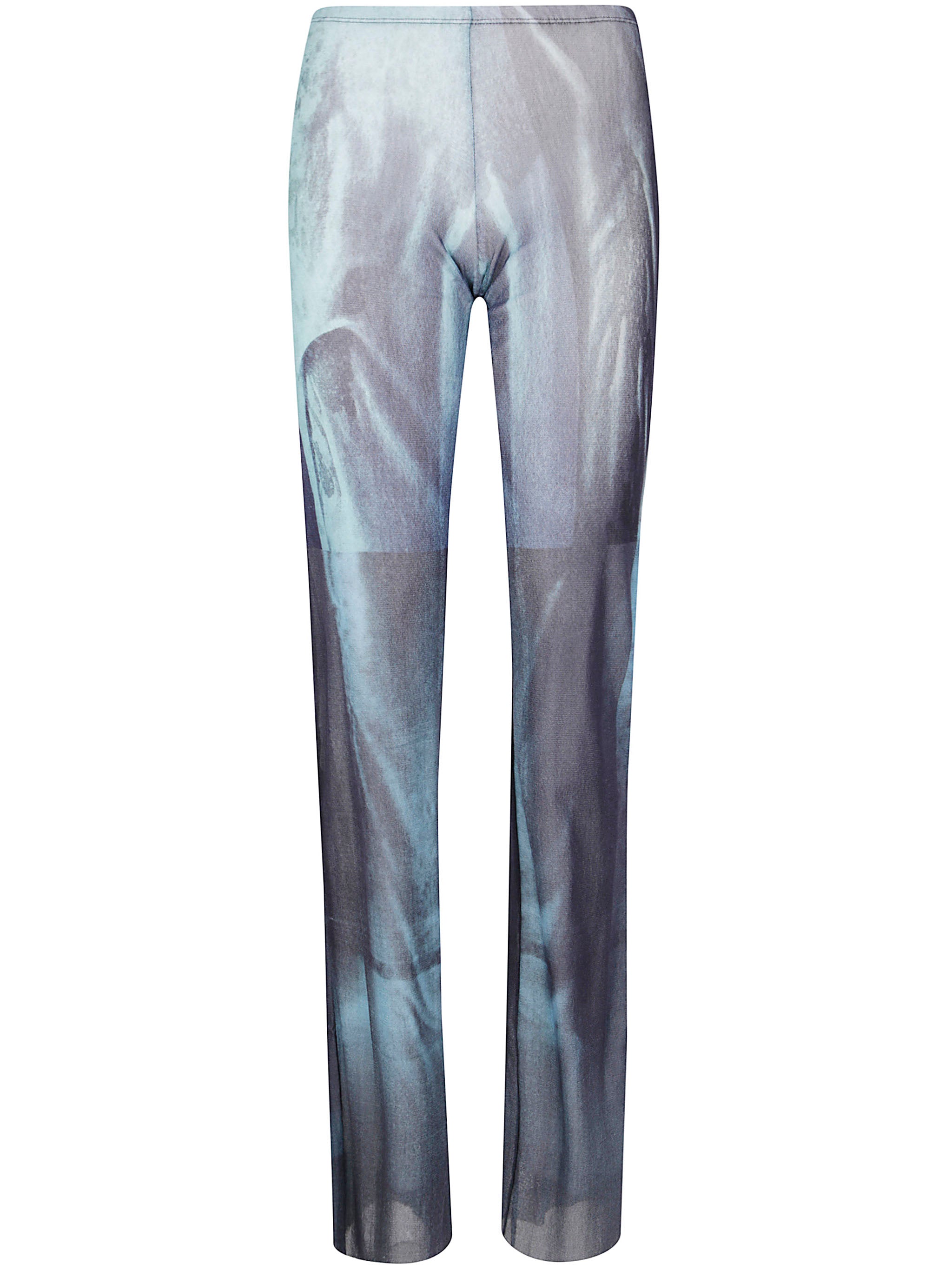 MESH TROUSER PRINTED "WATER" JEAN PAUL GAULTIER BLUE XS
