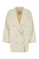 IVORY WOOL BLEND ORMA COAT Max Mara WHITE 42