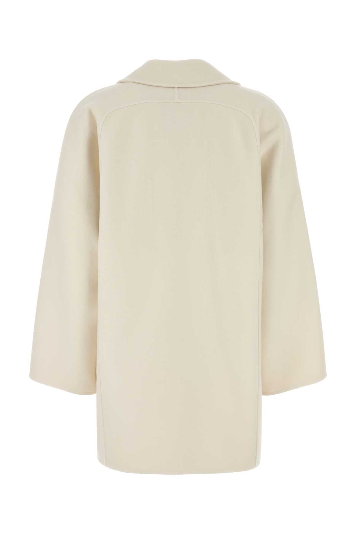 IVORY WOOL BLEND ORMA COAT Max Mara