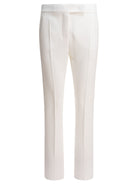TRIACETATE WHITE TROUSERS MAX MARA PIANOFORTE WHITE 38