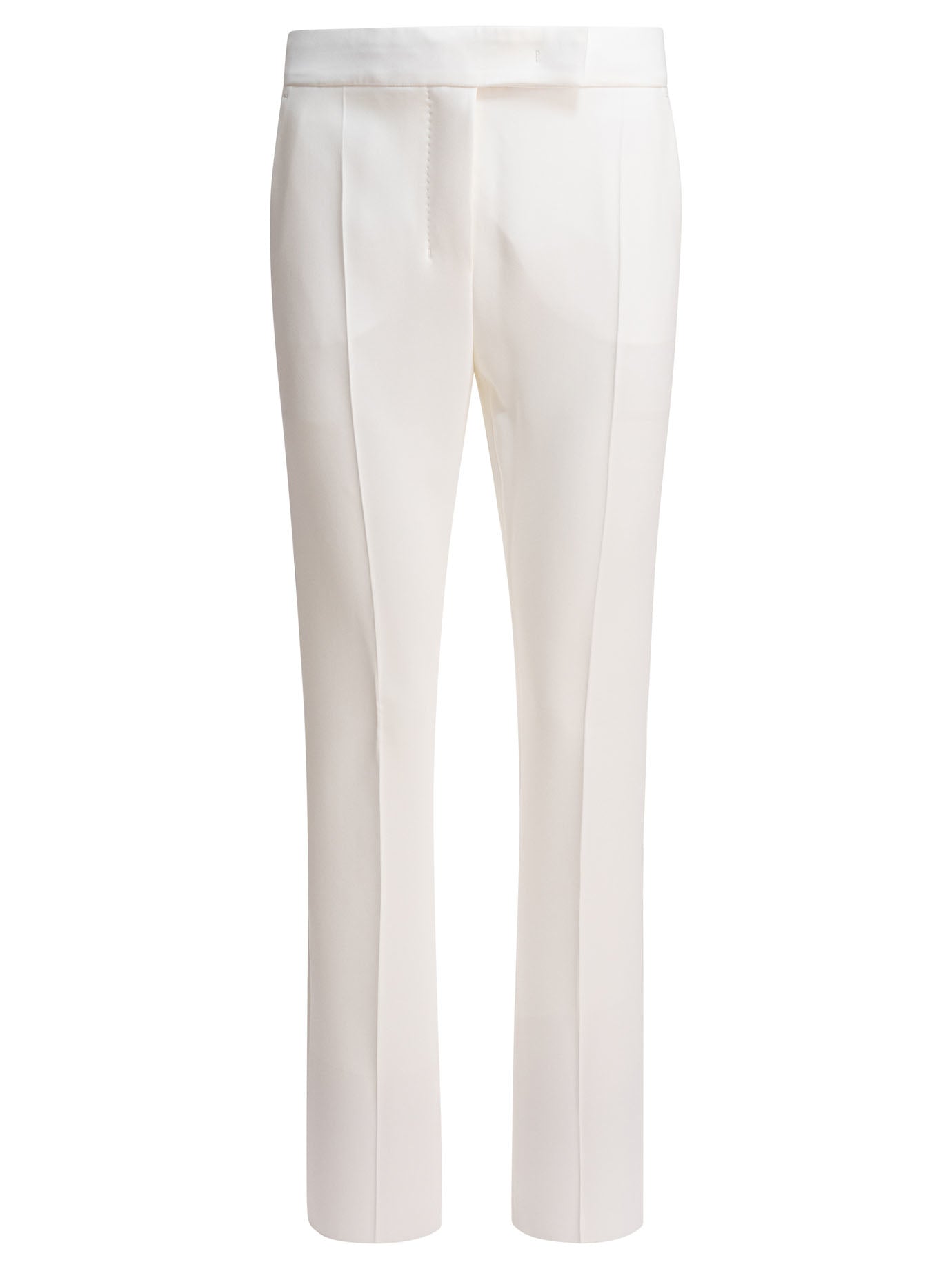 TRIACETATE WHITE TROUSERS MAX MARA PIANOFORTE WHITE 38