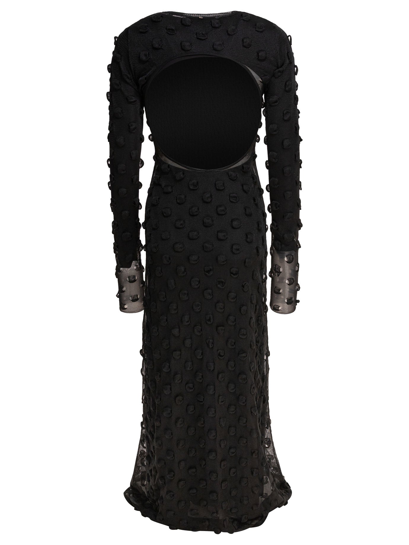 BLACK POLYESTER DRESS MAX MARA SPORTMAX