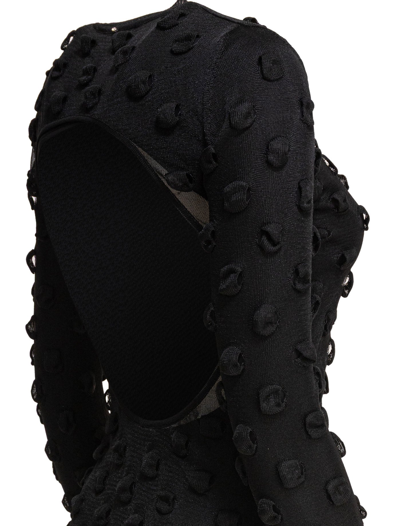 BLACK POLYESTER DRESS MAX MARA SPORTMAX