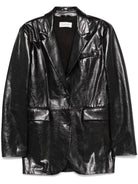LEATHER JACKET WITH BELT MAX MARA SPORTMAX BLACK 42
