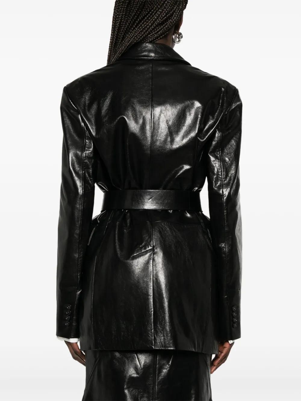 LEATHER JACKET WITH BELT MAX MARA SPORTMAX