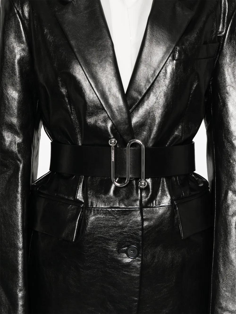 LEATHER JACKET WITH BELT MAX MARA SPORTMAX